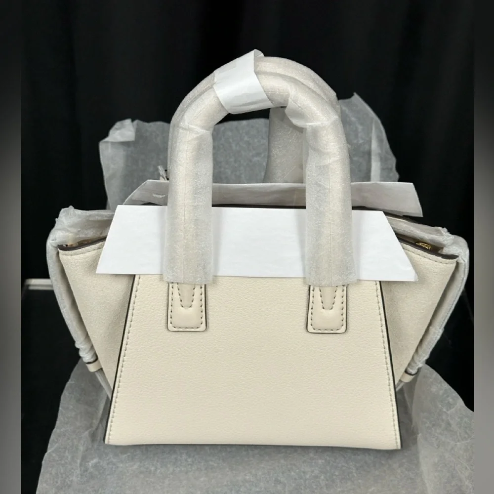 Michael Kors - Avril Extra-Small Leather Crossbody Satchel Light Cream       NWT - Picture 6 of 15